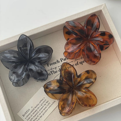 Boho Flower Hair Clips Large Acrylic Barrettes For Women - Smarsty