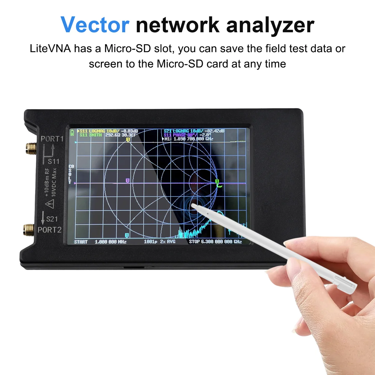 LiteVNA 64 Portable Vector Network Analyzer with Touch Screen - Smarsty