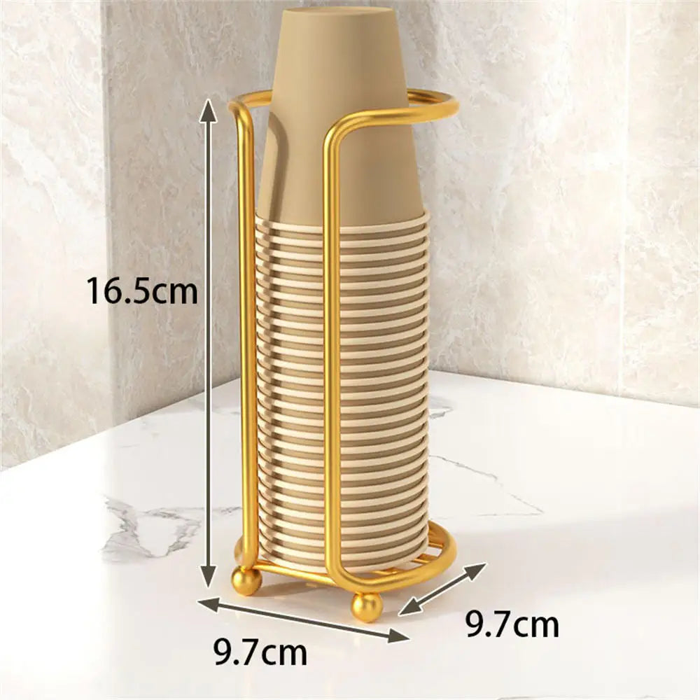 Disposable Cup Storage Holder Rack Shelf Water Tea Cups Wood Dispenser with Longer Stick Mug Display Stand Organizer Supplies by Smarsty