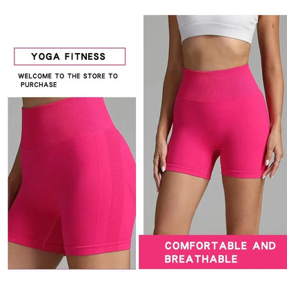 Women Shorts Seamless Sports Shorts For Women Cycling Jogging Fitness High Waist Push Up Gym Shorts Leggings Women Yoga Clothing - Smarsty