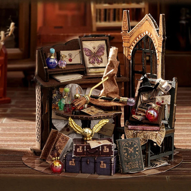 Mini DIY Kit For Doll House Making And Assembling Room Models Toys Home And Bedroom Decorations With Furniture Wooden Crafts by Smarsty