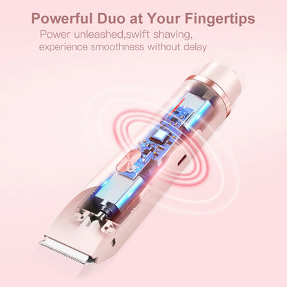 Women Hair Removal Razor Electric Epilator Portable Painless Pubic Legs Body Hair Trimmer for Ladies Bikini Underarms Legs Hair