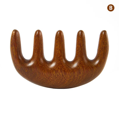 Natural Sandalwood Gua Sha Massage Comb for Stress Relief - Smarsty