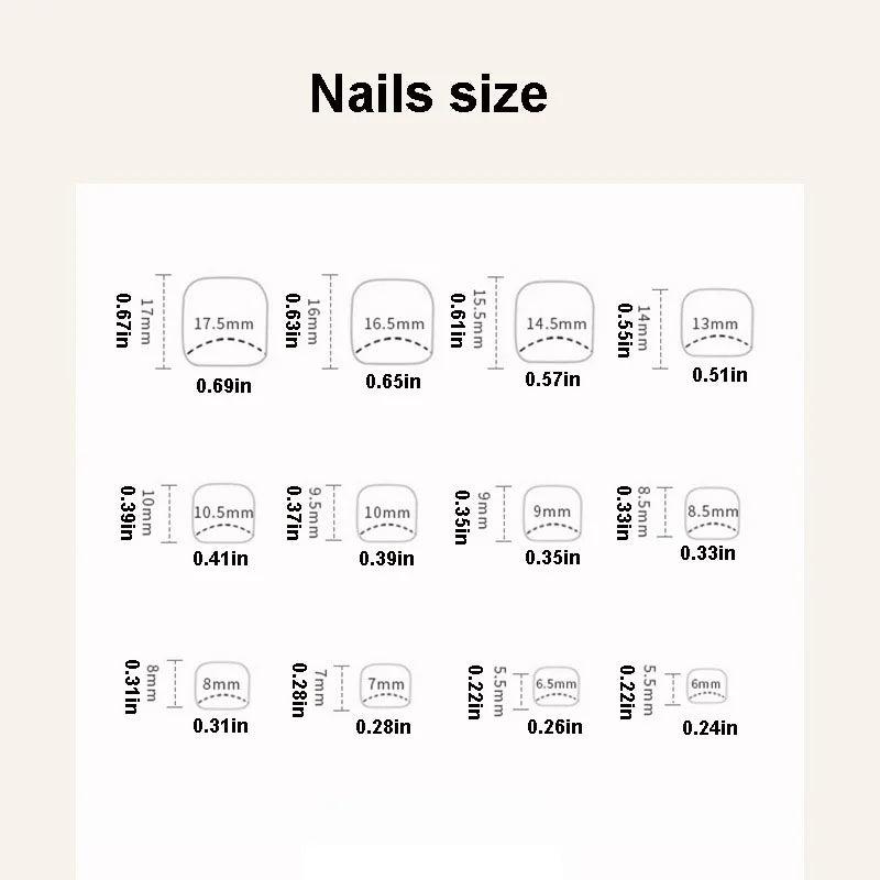 Colorful Flower Press On Nails Set with Glitter - Smarsty