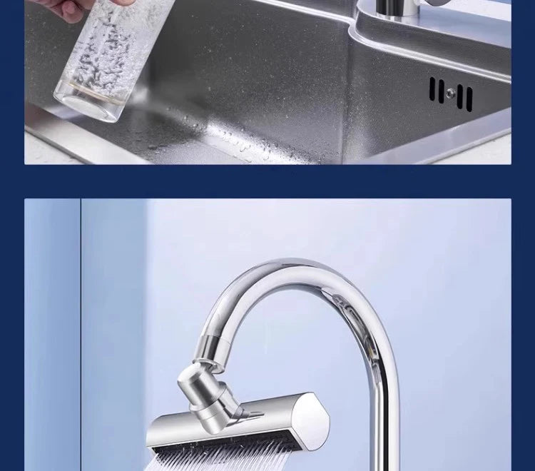 Universal Swivel Faucet with Three-Mode Splash Proof Nozzle - Smarsty