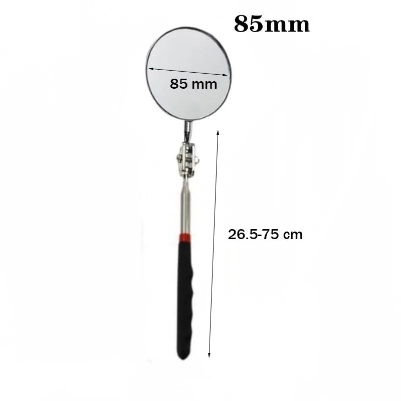 360° Inspection Mirror LED Light Telescoping Mirrors Extend Mechanic Tools Inspection Mirror Telescopic Handle Repairing Tools - Smarsty