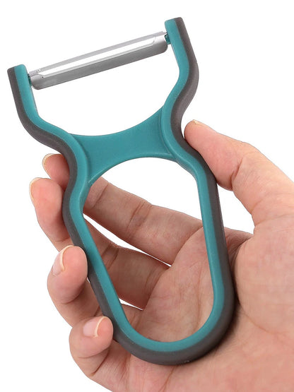 Stainless Steel Peeler - Swivel Blade Vegetable & Fruit Peeler for Kitchen, Ergonomic Non-Slip Handle (Potato, Apple, Carrot)