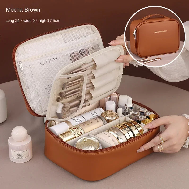 New Women's Cosmetic Bag Portable Storage Bag Large Capacity Luxury makeup bag travel organizer Essentials Toiletry Bag - Smarsty