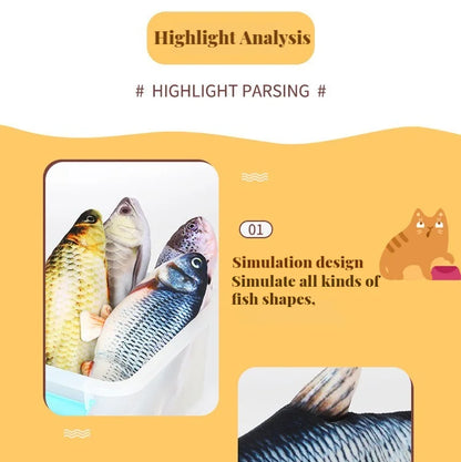 Electric Cat Toy Dancing Fish Interactive Plaything - Smarsty