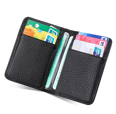 Men's Wallet Short Wallet Card Holder Fashion Thin Multi Card Business Soft Leather Wallet for Men Bolsa Feminina Coin Purse - Smarsty