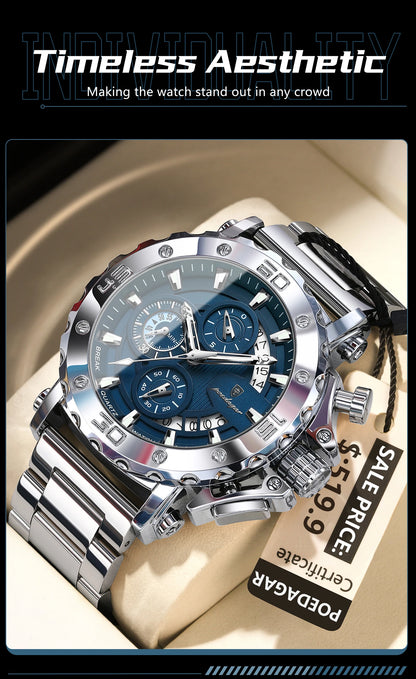 Luxury Waterproof Men's Chronograph Watch with Calendar - Smarsty