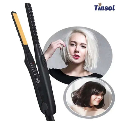2-in-1 Mini Hair Straightener and Curling Iron for All Hair Types - Smarsty
