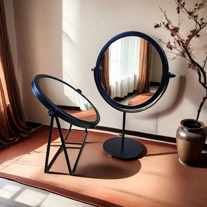 360 Degree Rotating Iron Makeup Mirror with Stylish Design - Smarsty