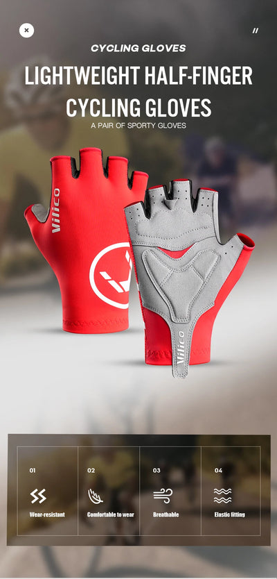Breaking Wind Cycling Half Finger Gloves Anti-slip Bicycle Mittens Racing Road Bike Glove MTB Biciclet Guantes by Smarsty