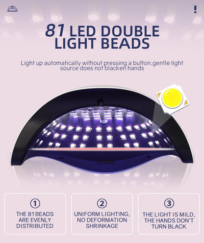 UV LED Nail Lamp 380W for Fast Gel Drying - Smarsty