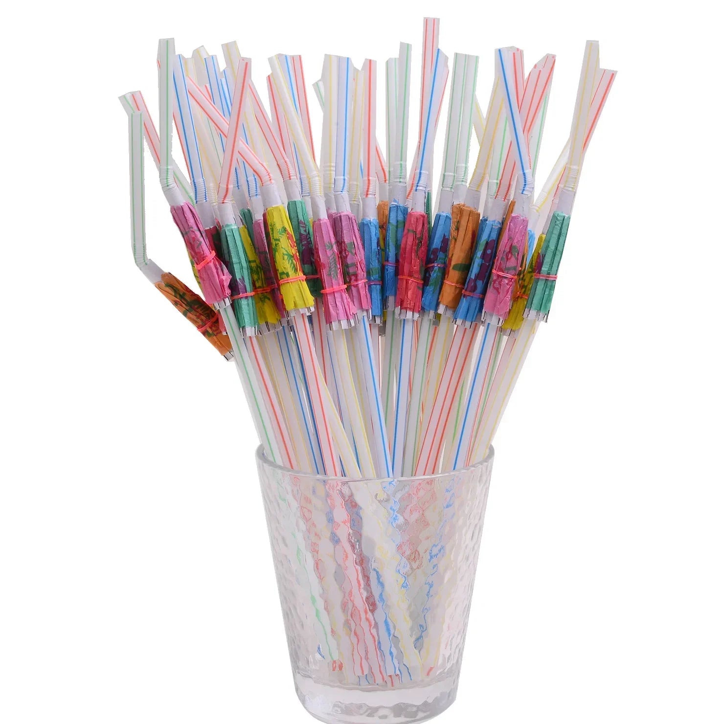 Flamingo Drinking Straws with Tropical Umbrellas for Parties - Smarsty