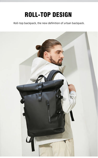 HK Expandable Travel Backpack Men Large Capacity Waterproof 15.6” Laptop Bag Hiking Rucksack Cycling Daypack Bag with USB Port - Smarsty