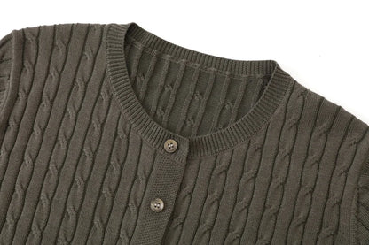 AS AW25 new design knitting cable cardigan + ribbing mockneck dress maxi length match for lady wear - Smarsty