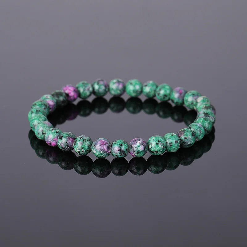 Natural Epidote Zoisite Stone Bead Bracelet for Men - Smarsty