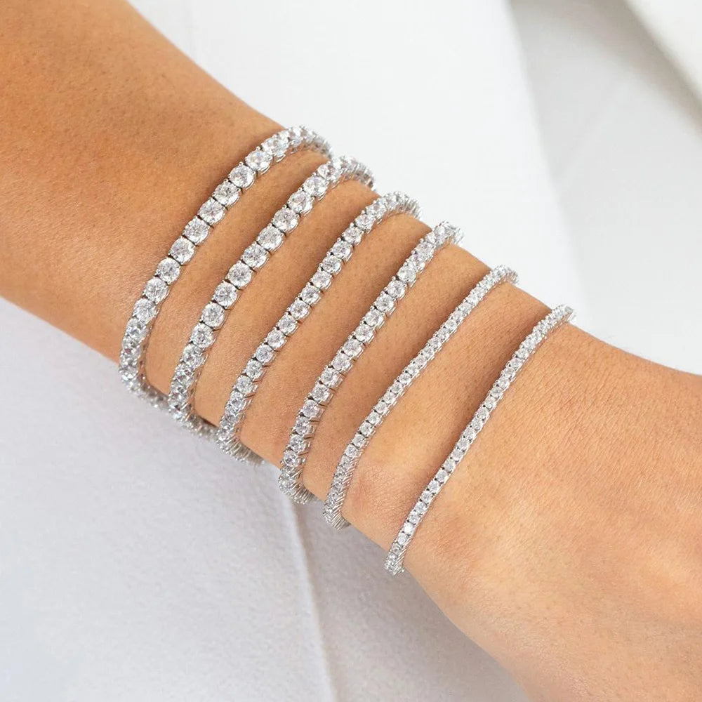 Trendy Women's Tennis Bracelet with AAA+ Cubic Zirconia - Smarsty