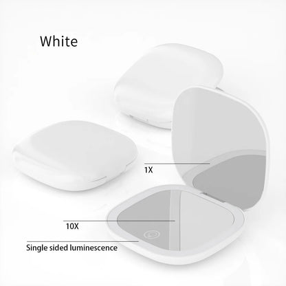 Compact Foldable LED Makeup Mirror With 5x/10x Magnification - Smarsty