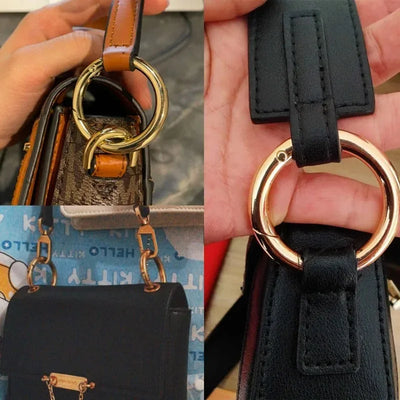 6Pcs/lot Metal Spring Gate O Ring Bag Buckle Metal Clasps Carabiner Snap Hook Spring Keyring DIY Bag Luggage Jewelry Accessories - Smarsty