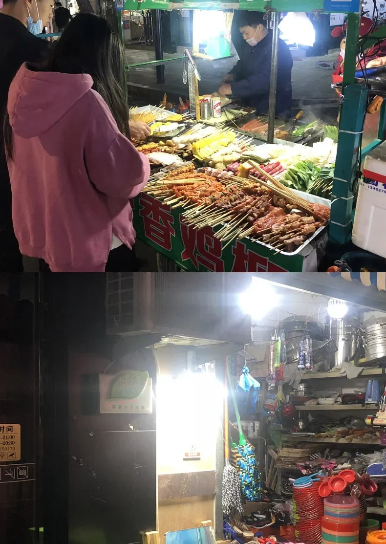 High Power LED Camping Light USB Rechargeable Bulb Outdoor Tent Lamp Portable Lantern Emergency Lighting Lights For BBQ Hiking by Smarsty