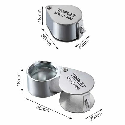 30X Pocket Loupe Magnifier for Jewelry Inspection - Smarsty