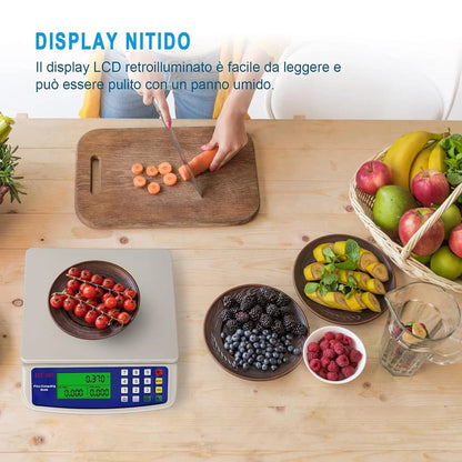 Electronic Scale 30KG /1G High-Precision LCD Digital Scale Kitchen Weighing Platform Scale Rechargeable /Battery Food Scales