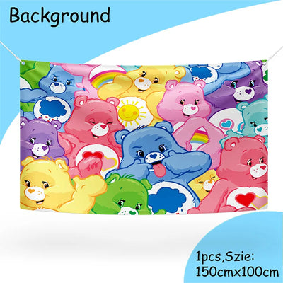 Miniso Care Bear Birthday Party Supplies Set - Smarsty