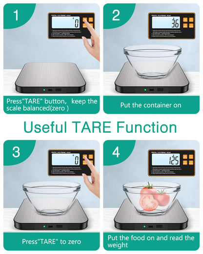 15KG Wireless Magnetic Digital Kitchen Scale with Remote LCD Display Split-Designed Food Scale for Baking Cooking Meal Prep