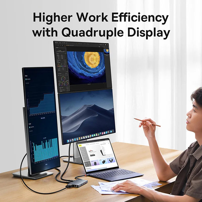 USB-C Hub 4K Ultra HDMI Multiport RJ45 VGA PD 100W