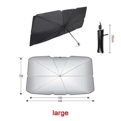 Car Sunshade Umbrella Windshield Folding Front Parasol Umbrella Type Sun Shade for Car Window Summer Sun Protection Accessories - Smarsty