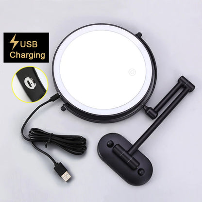 8 Inch Chrome Makeup Mirror with Dual Magnification - Smarsty
