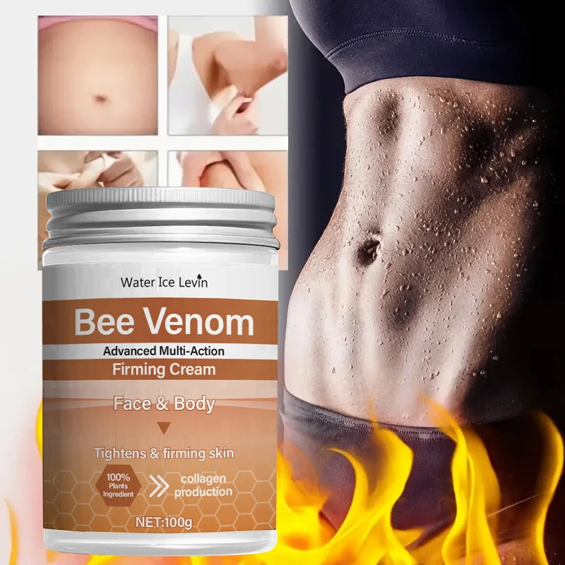 Bee Venom Firming Abdominal Cream - Plant-Based, Moisturizing and Moisturizing Contains Hyaluronic Acid Suitable for All Skin Types, Gentle for Sensitive Skin, Turmeric Skin Care - Smarsty
