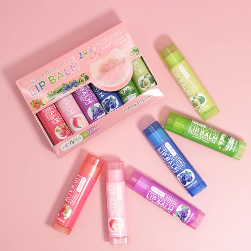 Moisturizing Multi Fruit Flavors Lip Balm Set - Smarsty