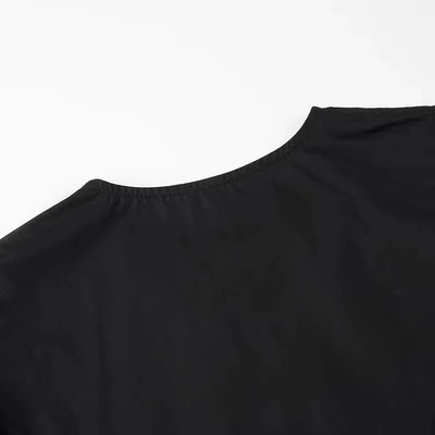 MUJER Ruffle Blouses Woman Puff Sleeve Shirts and Blouses for Women White Black Ruched Crop Top Female Ruched Women's Blouse - Smarsty