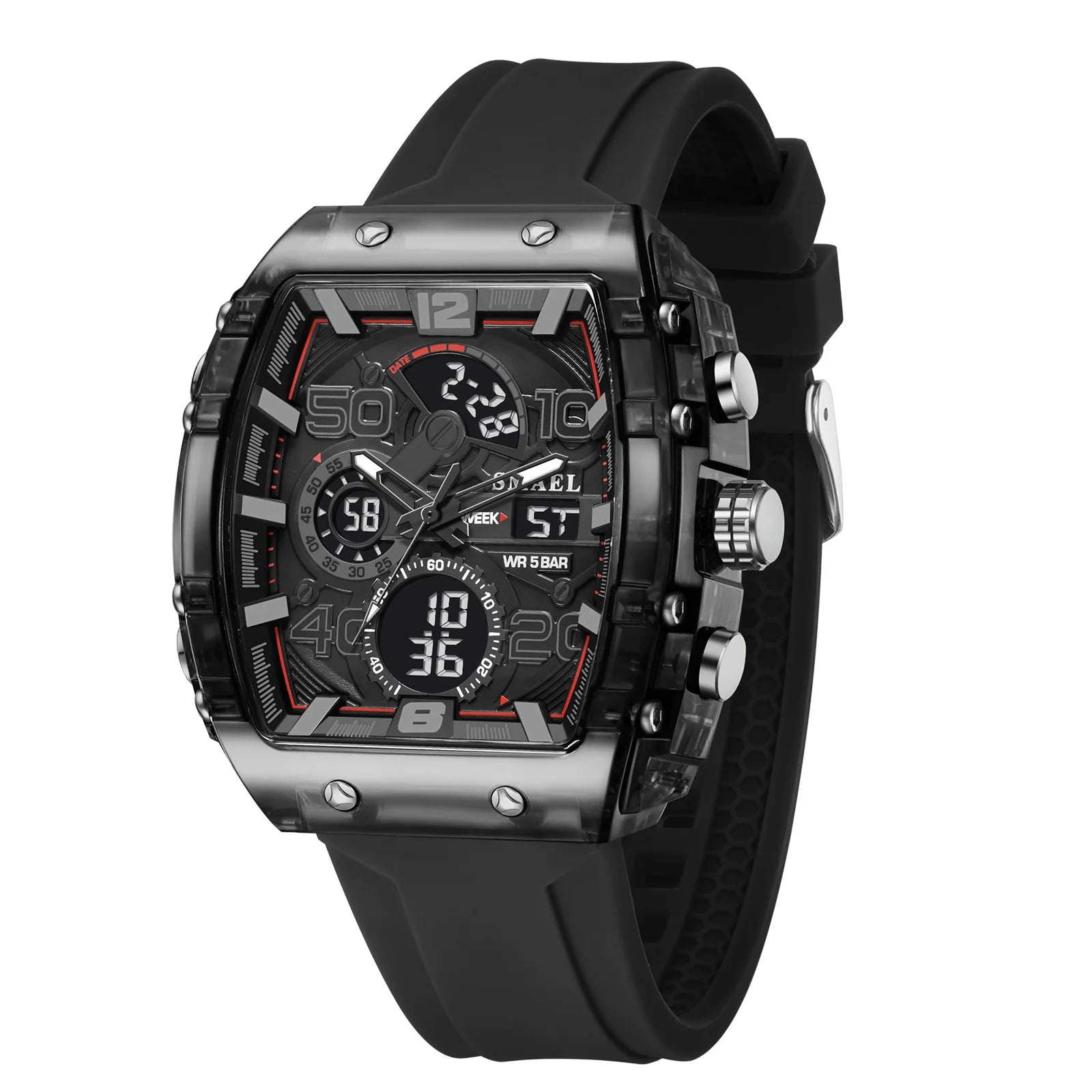 SMAEL 8109 Waterproof Luminous Dual Display Watch - Smarsty