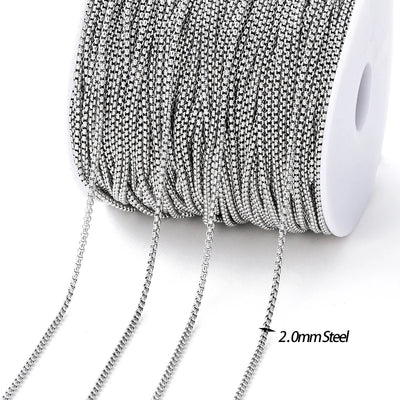 No Fade 2M Gold Stainless Steel Beaded Chain Durable - Smarsty