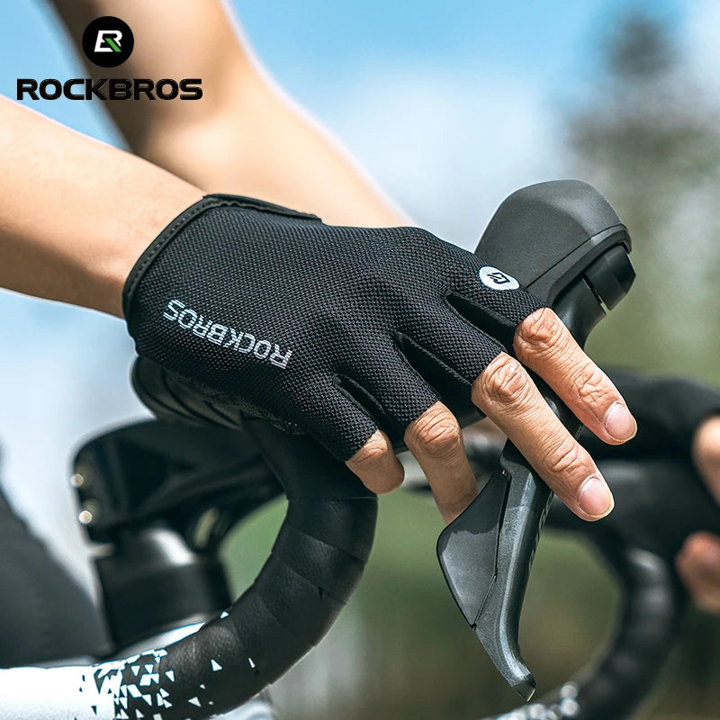 RockBros Breathable Half Finger Cycling Gloves with Anti Slip Pads - Smarsty