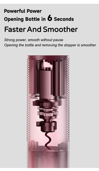 Electric Wine Bottle Opener Automatic Red Wine Corkscrew Rechargeable Wine Opener One-click Button Wine Tools Kitchen Products - Smarsty