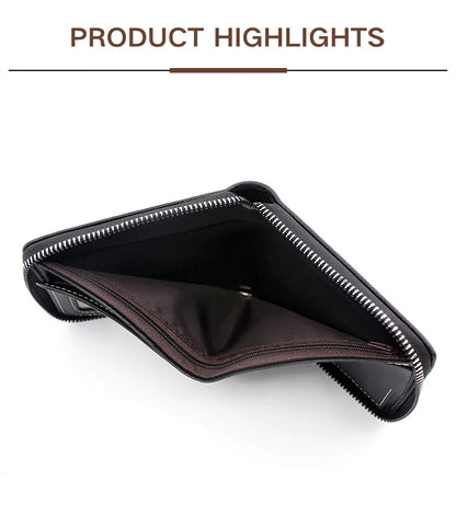 New Men Zipper Wallets Short Card Holder Vintage Male Wallet High Quality PU Leather Classic Coin Pocket Wallet For Boys - Smarsty