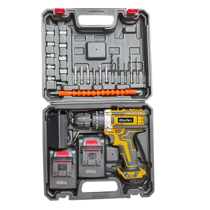 Multifunctional 21V rechargeable impact drill lithium battery cross-border flashlight gun drill electric screwdriver electric dr