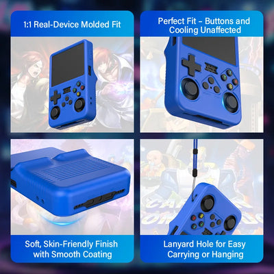 Color Silicone Case for R36S Game Console with Anti-Scratch Protection - Smarsty