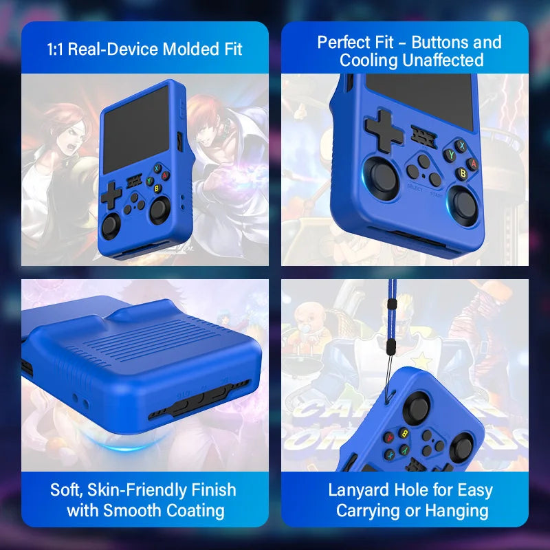Color Silicone Case for R36S Game Console with Anti-Scratch Protection - Smarsty