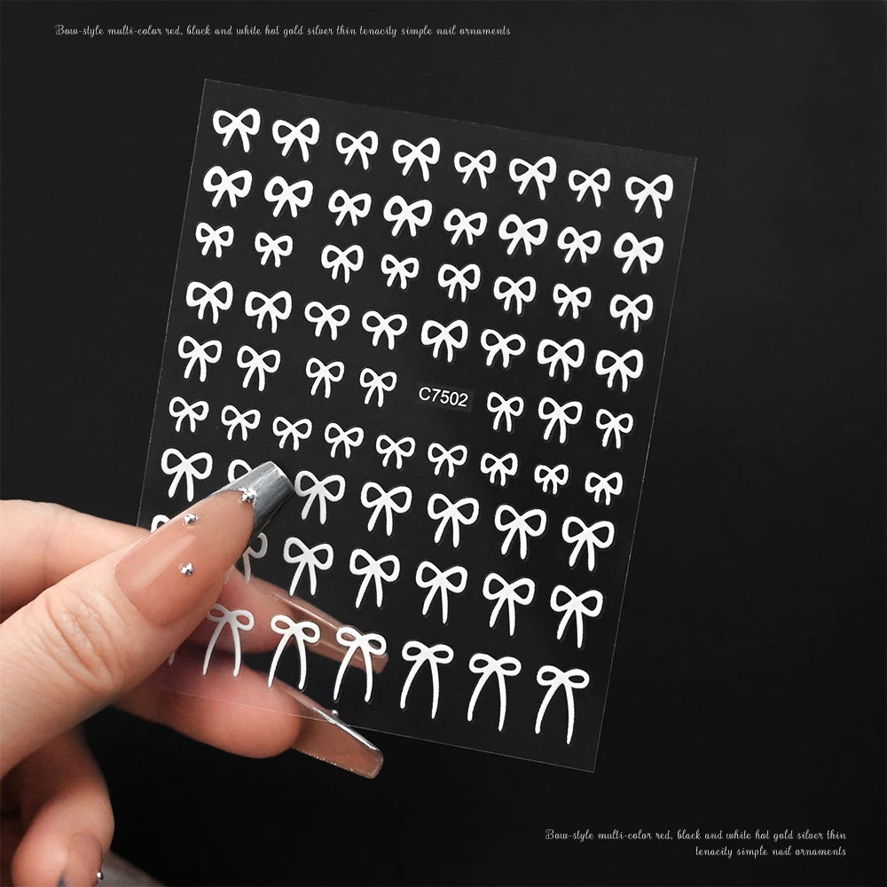 Self-Adhesive 3D Bowknot Nail Stickers for Easy Manicure - Smarsty
