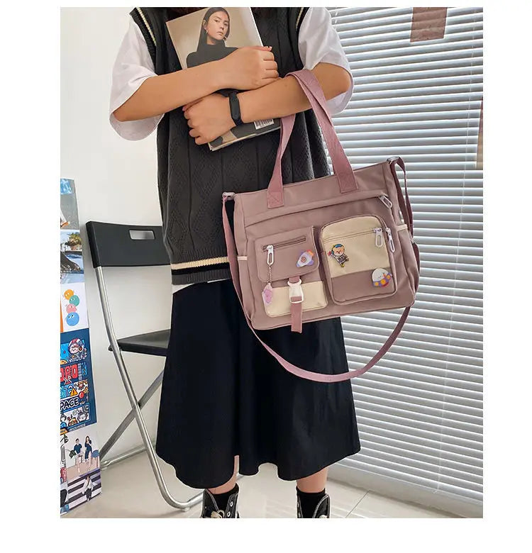Waterproof Nylon Shoulder Bag For Women Crossbody Tote - Smarsty