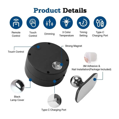 LED Wall Mounted Lights with Remote and Dimming Feature - Smarsty