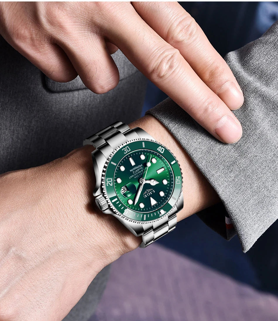 LIGE Luxury Waterproof Diver Watch for Men - Smarsty