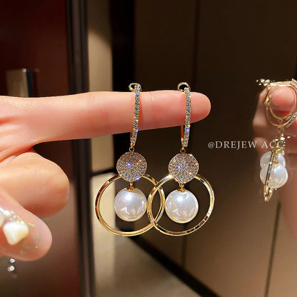Pearl Drop Earrings For Women Fashion Trend Jewelry - Smarsty